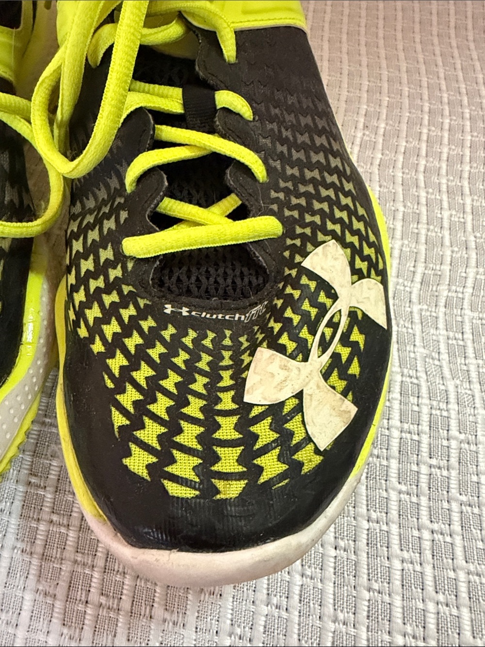 Under Armour Black and Neon Yellow Training Sneakers - Picture 3 of 7